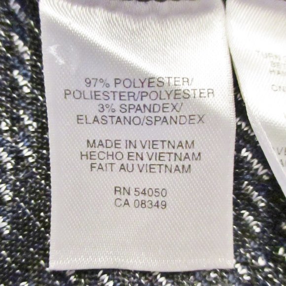 Jones New York Signature Woman Sleeveless Top, Draped Neck, Navy Blue, Size 1X - Picture 9 of 11